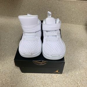 Baby white jordans